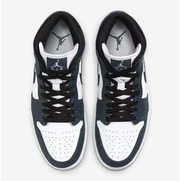 Nike Air Jordan 1 Mid Armory Navy Blue White Mens Size 13 554724-411 FAST SHIP main image 4